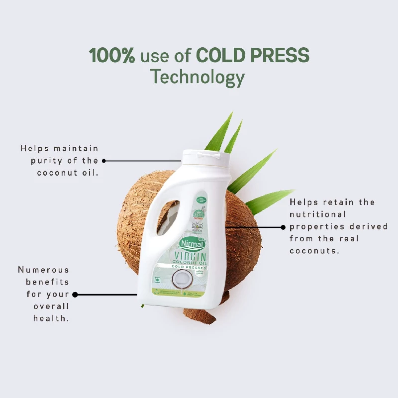 KLF Nirmal Cold Pressed Virgin Coconut Oil, 1 L-4.webp